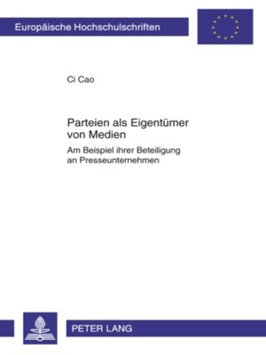 cover image of Parteien als Eigentuemer von Medien